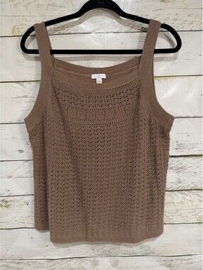 J.Jill Crochet Sweater Tank Top Women's Size Medium